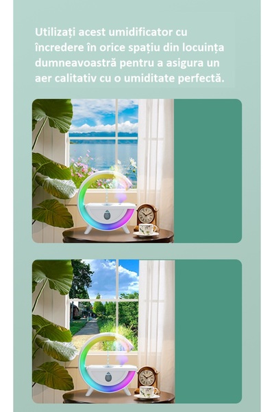 MILARIS Difuzor aromaterapie MILARIS, Umidificator de aer antigravitational, Pentru casa si birou