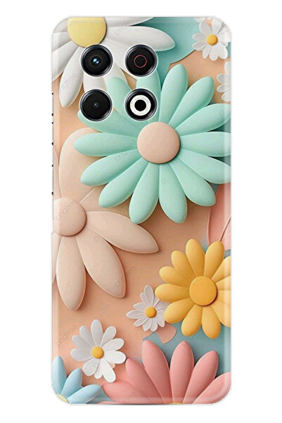 TECNO Spark 30 Pro Kılıf Boutique Baskılı Resimli Rengarenk Çiçek Pcode -059