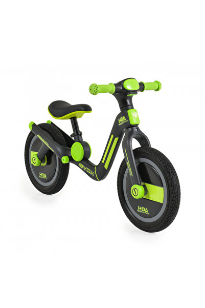 byox Bicicleta copii fara pedale Harly Green 12 inch, de la 2 ani pana la 50 kg, scaun moale reglabi