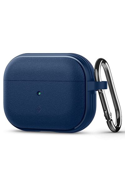 Royal Husă cu suport metalic pentru Apple AirPods Pro 1/2 Spigen Caseology Vault, U62, aluminiu, bleumarin
