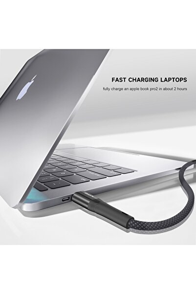 Royal Data Cable with Type-C Connectors 60W, 1m, Nylon, Lito LD14, Black