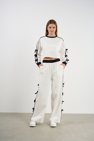 HANIQA Women's Ribbon Detailed Tracksuit Set |   36-42 |   1010