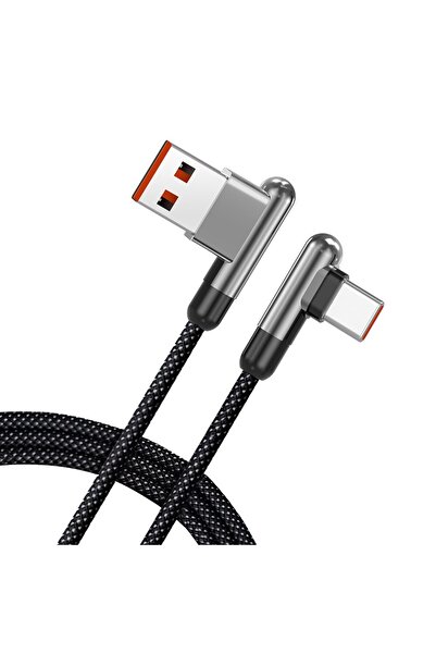Royal Data Cable with USB Type-C Connectors 60W, 1m, Nylon, Black