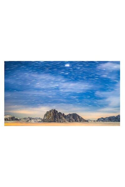 OEM Pictură pe pânză, „Stele peste munți la amurg”, 70 x 50cm