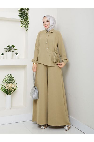 CLB COLLECTION Women's Wide Leg Pants Suit