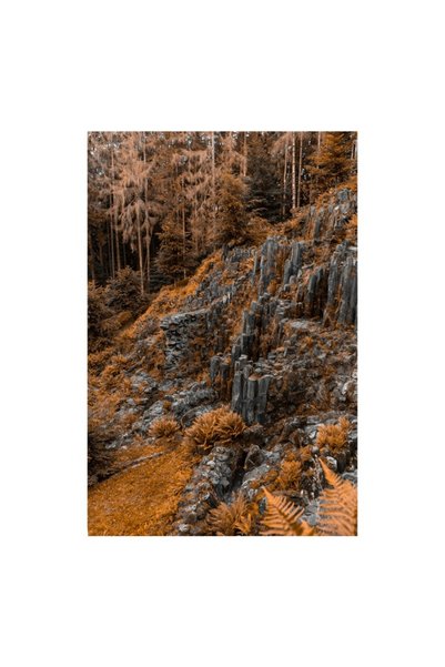 OEM Pictură pe pânză „Pădure de piatră în amurgul de toamnă”, 26 x 39 cm