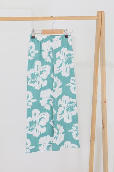 TOFİSA Girl's Mint Patterned Trousers - 27305