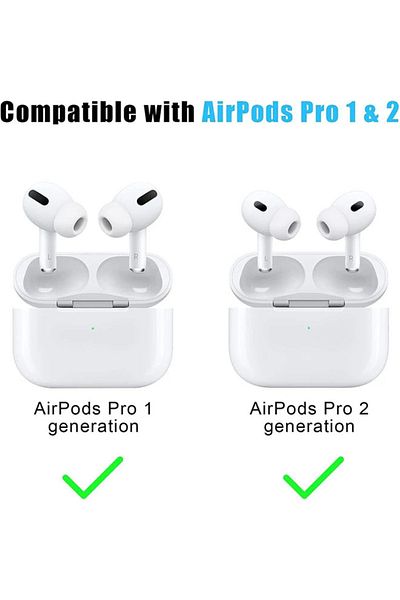 O Ozone silicone 4 Pair Replacement Ear Tips for AirPods Pro 2nd/1st Generation with Cleaner kit,Noise Reduc