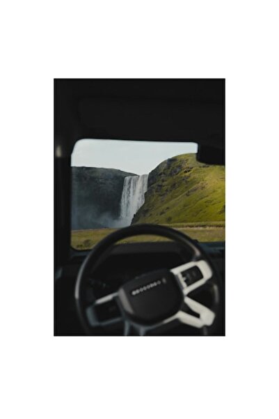 OEM Tablou Canvas, 'Cascada vazuta din masina in drumetie', 39 x 54cm