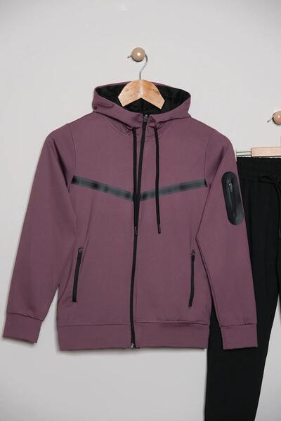 Zaziko Kids Unısex Dalgıç Kumaş Kapüşonlu Eşofman Takımı ESF-600