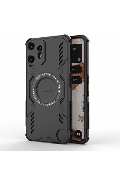 SKYDDAR INNOVATION Carcasă pentru telefonul Nothing CMF Phone 2 Pro, ArmorMag, Magsafe, set de autocolante, neagră