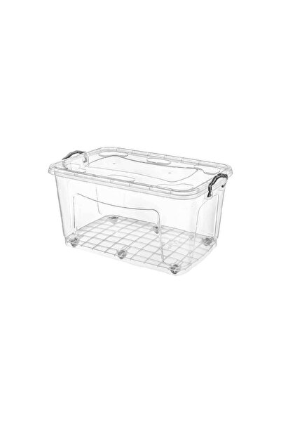 Waldern Home Wheeled Storage Container - Large Size Storage Box 50 Liters Transparent