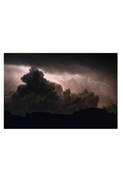OEM Tablou Canvas, "Furtuna electrica in noapte misterioasa", 100 x 70 cm