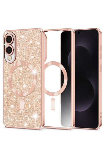 Royal Husa pentru Samsung Galaxy S25 Edge, D13, Poliuretan, Rose Gold