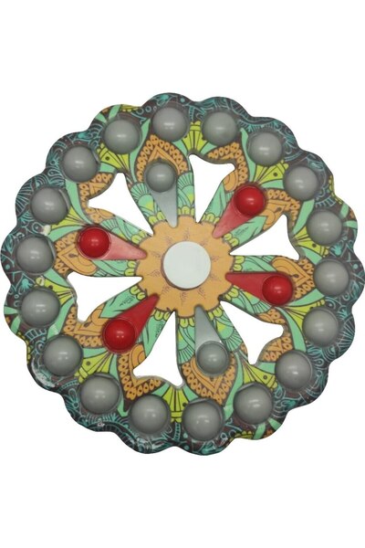 Royal Simple Dimple Fidget Toy Spinner with 24 Bubbles, Multicolor Mix