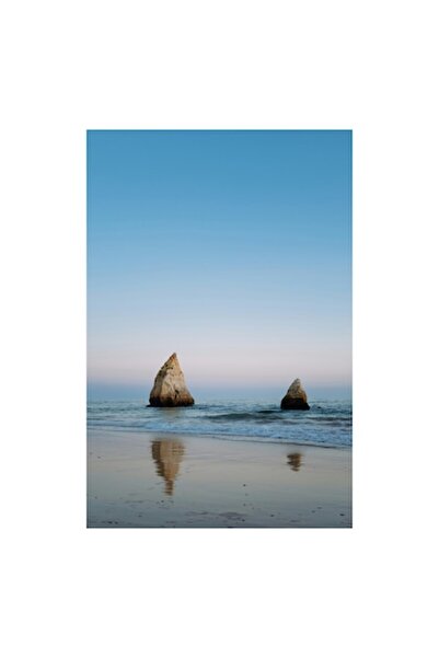 OEM Tablou Canvas, 'Stancile tacute ale diminetii marine', Cer, Stanci, Ocean...