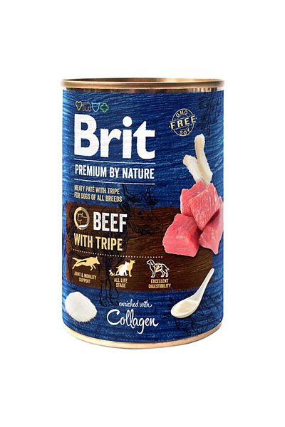 Brit Brit Canned, wet dog food, Beef and Belly, 800 gr