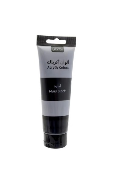 Roco Mars Black Acrylic Paint – 120ml Tube, Rich Pigment, Artist-Grade, Fast-Drying