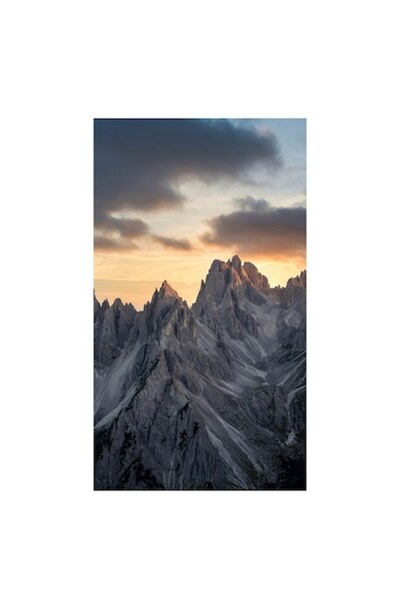 OEM Tablou Canvas, 'Lumina aurie peste piscuri stancoase', 39 x 54 cm