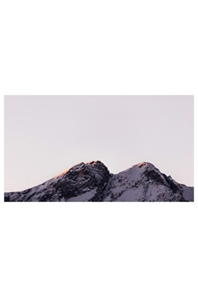 OEM Tablou Canvas, "Lumina diminetii pe varfurile montane", Munti, Zapada, Amurg, Varfuri, Cer, Calm, Na