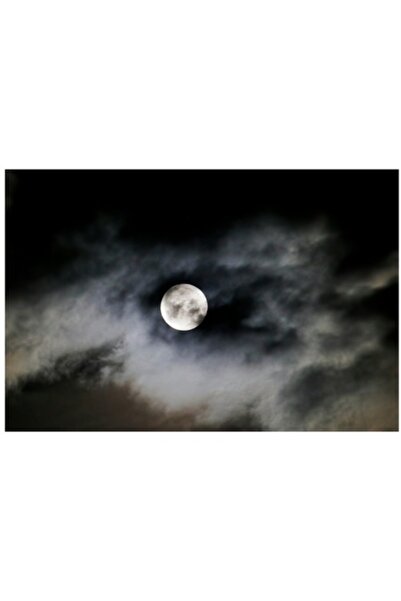 OEM Tablou Canvas, Luna Mistica Printre Nori Intunecati