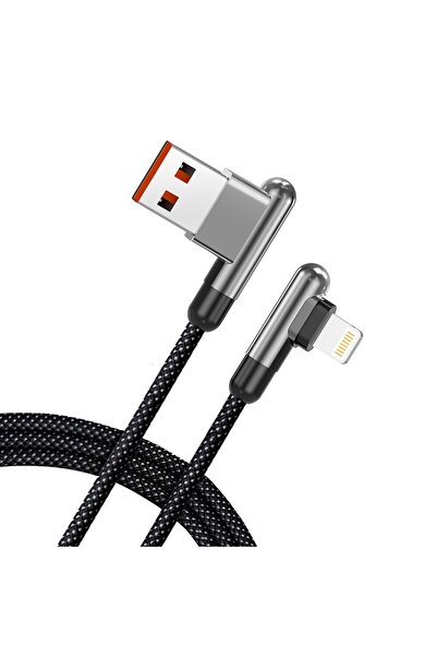 Royal Cablu de Date cu Mufe USB, Lightning 60W, 1m, M53, Nailon, Black