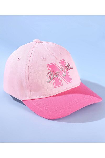 Pine kids Pine Kids Summer Cap New York Print - Pink