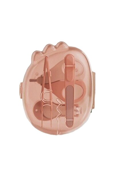 Royal 4in1 Baby Nail Care Set with Transparent Dinosaur Storage Box, 0-6 Years, Pink