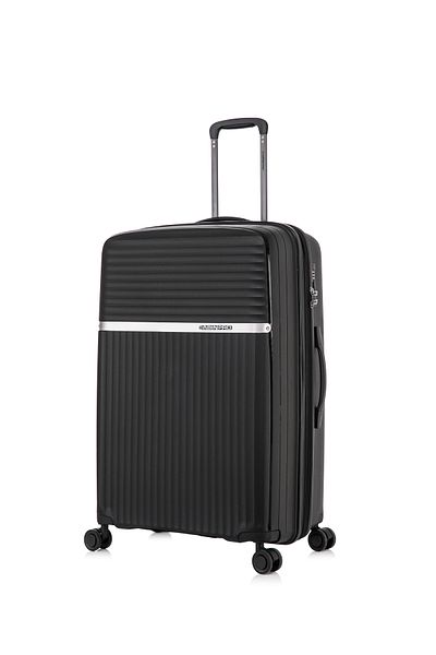 CABIN PRO 28 Inch Large Trolley Bag - Polypropylene Hard Shell Luggage - TSA Lock - 4 Wheels - Black