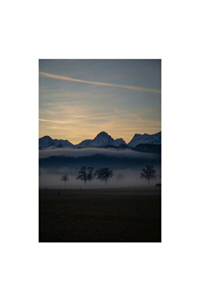 OEM Tablou Canvas, "Norii dansand sub muntii inzapeziti", 26 x 39cm
