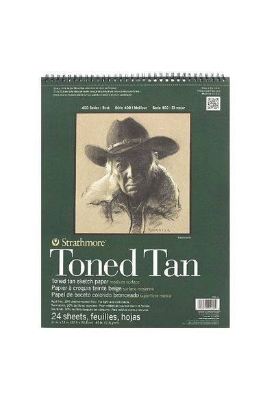 Strathmore Toned Tan Sketch Pad – 11 x 14 in – 50 Perforated Sheets – 118gsm