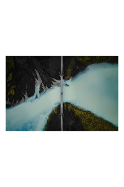 OEM Tablou Canvas, "Puntea peste ape glaciare albastre", Pod, Apa, Contrast, ...