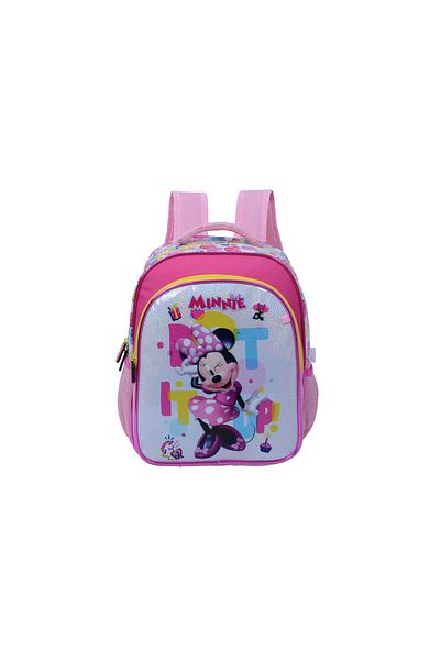 Minnie Mouse حقيبة ظهر 13.5 بوصة، ألوان وردية وأصفر