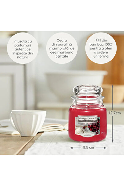 Yankee Candle Lumanare Parfumata Borcan Mediu, Cherry Vanilla, 340gr