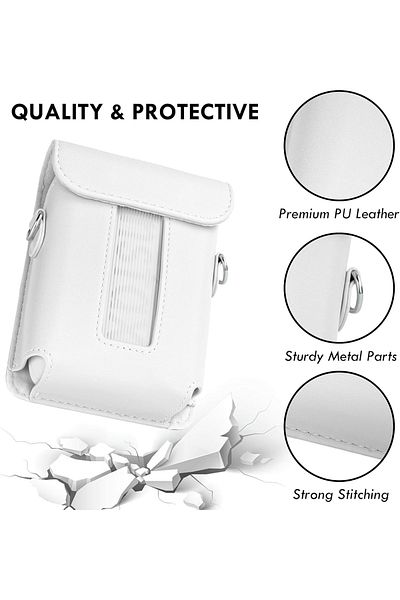 O Ozone Fujifilm Instax Mini Link 3 Printer PU Leather Case |Carrying Case Accessories with Adjustable Shoul