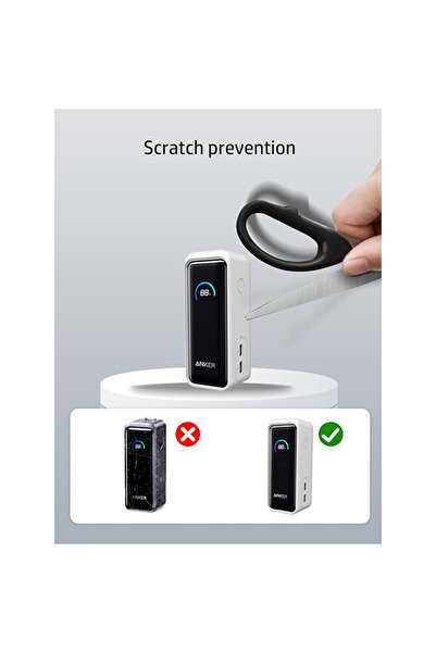 O Ozone Anker Prime Power Bank 9600mAh 65W Case Cover with Lanyard | Silicone Series | White