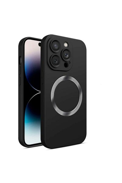 OSM Black case with magnet compatible with 13 Pro/13 Pro Max/14/14 Plus/14 Pro/14 Pro Max