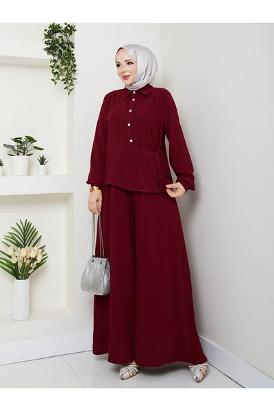 CLB COLLECTION Women's Wide Leg Pants Suit