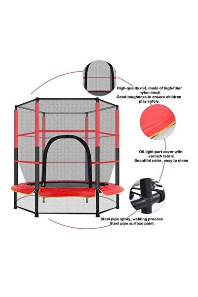 LIXADA 5.5ft Heavy-Duty Indoor Bounce Trampolines With Safety Net For Safe And Secure Fun Time