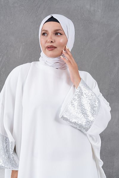 Fzd filizzade Sleeves Sequin Detailed Ferace Abaya