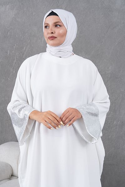 Fzd filizzade Sleeves Sequin Detailed Ferace Abaya