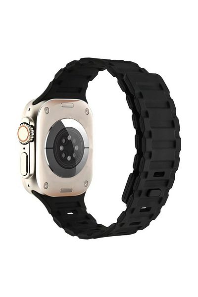 O Ozone Silicone Magnetic Band for Apple Watch 42mm 41mm 40mm 38mm, Magnet Strap with Anti-drop Buckle for i