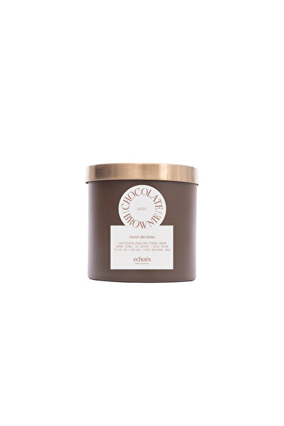 Echoes Candle & Scent Lab. Chocolate Brownie Kokulu Orta Boy Doğal Mum 300 Gr