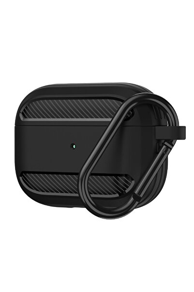 Royal Husa pentru AirPods Pro 1/AirPods Pro 2, U80, TPU, Black