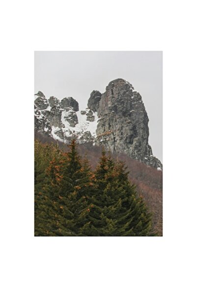 OEM Pictură pe pânză, „Stânci tăcute sub cerul înghețat”, 50 x 90cm