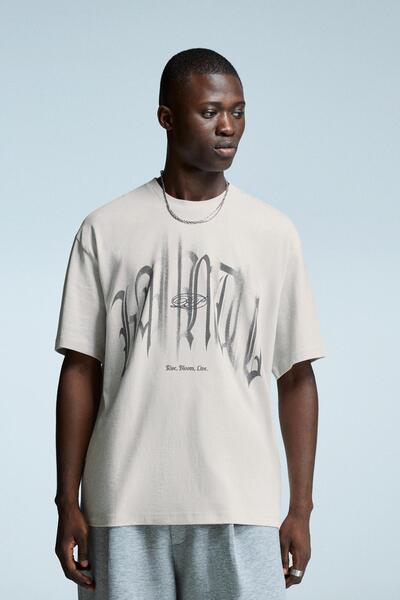 Bershka Kısa kollu baskılı tişört