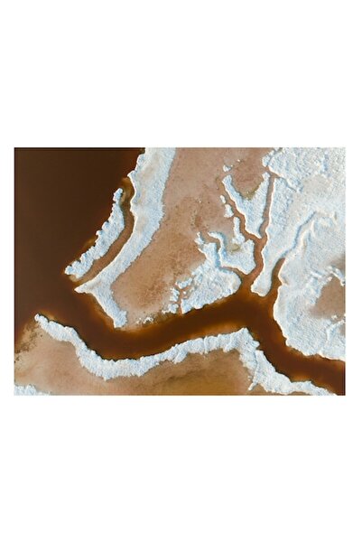 OEM Pictură pe pânză, „Râuri înghețate sculptând Pământul”, 70 x 50cm