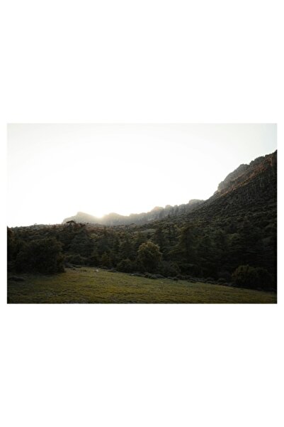 OEM Pictură pe pânză, „Munte în zori”, Peisaj natural, 100 x 100 cm