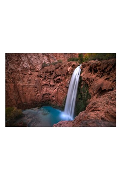 OEM Tablou Canvas, Cascada linistita in amurg rosiatic