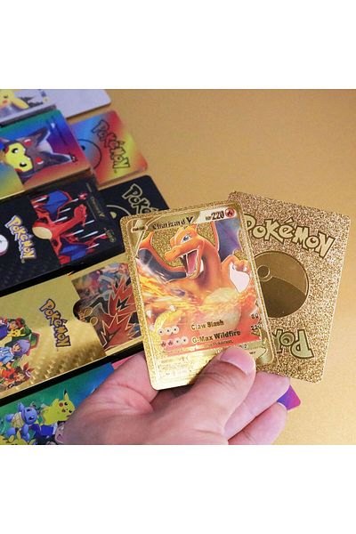 COOYA 110Pcs Gold Cards Packs,Rare Golden Cards Deck Box Gold Foil Card for Fans/Kids/Collectors Gifts
